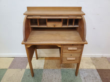 Load image into Gallery viewer, Vintage Child's Oak Roll Top Desk