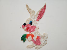 Load image into Gallery viewer, Vintage White Easter Bunny Melted Popcorn Easter Decoration