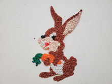 Load image into Gallery viewer, Vintage Brown Easter Bunny Melted Popcorn Easter Decoration