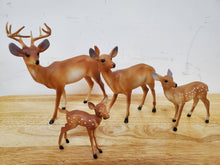 Load image into Gallery viewer, Vintage 4 Piece Molded Plastic Deer Figurines