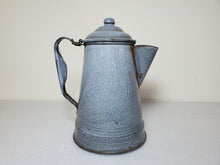 Load image into Gallery viewer, Vintage Gray Enamelware Tea Pot