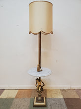 Load image into Gallery viewer, Vintage Cherub Marble Top Floor Lamp