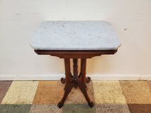 Load image into Gallery viewer, Antique Victorian Marble Top Parlor Table - Accent Lamp Table