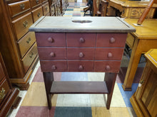 Load image into Gallery viewer, Country Flip Top Sewing Cabinet With Heart Shaped Pin Cushion