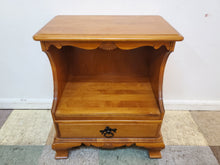 Load image into Gallery viewer, Vintage Solid Maple Nightstand - By Kling Furniture - One Drawer - Open Shelf