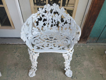 Load image into Gallery viewer, Antique Cast Iron Garden - White Chair