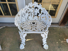 Load image into Gallery viewer, Antique Cast Iron Garden - White Chair
