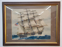 Load image into Gallery viewer, Vintage Clipper Ship Framed Print