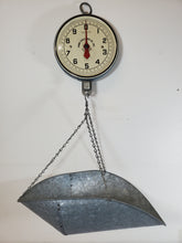 Load image into Gallery viewer, Vintage 20 lb Penn Scale MFG Co Hanging Scale 320 Series With Galvanized Scoop