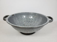 Load image into Gallery viewer, Vintage Gray Enamelware Colander – Strainer