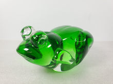 Load image into Gallery viewer, Vintage Fifth Avenue Crystal Glass Green Frog – Paperweight