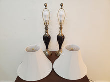Load image into Gallery viewer, Brandy Ceramic Table Lamps With Brush Brass Finish