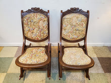Load image into Gallery viewer, Pair Vintage Victorian Style Folding Rocking Chairs