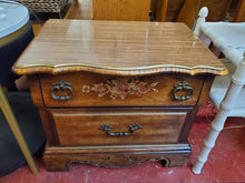 Load image into Gallery viewer, Vintage Nightstand By Lea Furniture - Has 2 Drawers