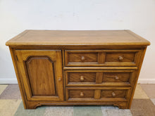 Load image into Gallery viewer, Vintage Oak Double Dresser By Dixie Furniture