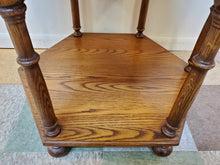 Load image into Gallery viewer, Vintage Oak Hexagon End Table