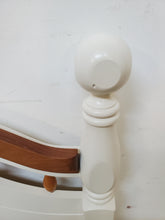 Load image into Gallery viewer, Vintage White Single Size Bed - Headboard With Metal Frame