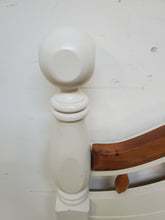 Load image into Gallery viewer, Vintage White Single Size Bed - Headboard With Metal Frame