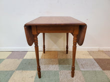 Load image into Gallery viewer, Antique Oak Drop Leaf Table With Turned Legs
