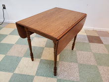 Load image into Gallery viewer, Antique Oak Drop Leaf Table With Turned Legs