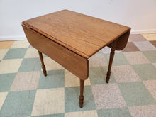 Load image into Gallery viewer, Antique Oak Drop Leaf Table With Turned Legs