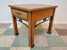 Load image into Gallery viewer, Vintage Oak End Table With Single Drawer