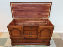 Load image into Gallery viewer, Vintage Cherry Cedar Chest With Drawer