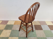 Load image into Gallery viewer, Vintage Oak Arrow Back Swivel Barstool