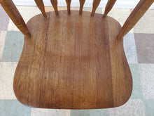 Load image into Gallery viewer, Vintage Oak Arrow Back Swivel Barstool