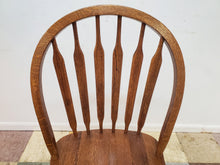 Load image into Gallery viewer, Vintage Oak Arrow Back Swivel Barstool