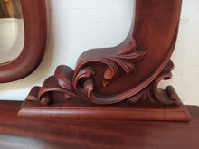 Load image into Gallery viewer, Antique Mahogany Princess Dresser With Harp Mirror - Beveled Glass