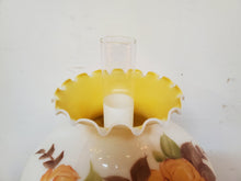 Load image into Gallery viewer, Large Vintage Hurricane Style Table Lamp - Hand Painted