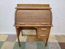 Load image into Gallery viewer, Vintage Child's Oak Roll Top Desk