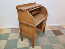 Load image into Gallery viewer, Vintage Child's Oak Roll Top Desk