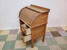Load image into Gallery viewer, Vintage Child's Oak Roll Top Desk