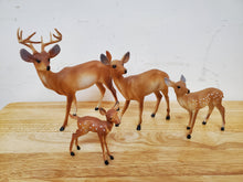 Load image into Gallery viewer, Vintage 4 Piece Molded Plastic Deer Figurines