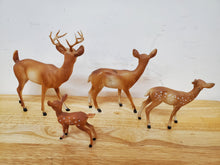 Load image into Gallery viewer, Vintage 4 Piece Molded Plastic Deer Figurines