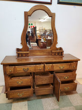 Load image into Gallery viewer, Vintage Triple Dresser With Mirror By Dixie Furniture - 8 Drawers