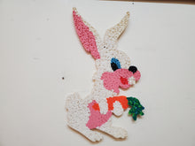 Load image into Gallery viewer, Vintage White Easter Bunny Melted Popcorn Easter Decoration