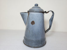 Load image into Gallery viewer, Vintage Gray Enamelware Tea Pot