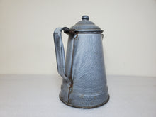 Load image into Gallery viewer, Vintage Gray Enamelware Tea Pot