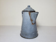 Load image into Gallery viewer, Vintage Gray Enamelware Tea Pot