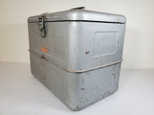 Load image into Gallery viewer, Vintage Holiday Ice Chest Cooler With Bottle Opener and Ice Pick
