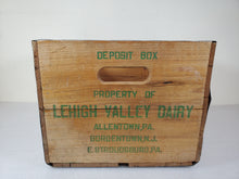 Load image into Gallery viewer, Vintage Lehigh Valley Dairy - Dairy Box Bottle Crate Allentown PA