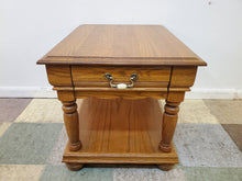 Load image into Gallery viewer, Vintage Oak End Table - Drawer With Lower Shelf