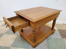 Load image into Gallery viewer, Vintage Oak End Table - Drawer With Lower Shelf