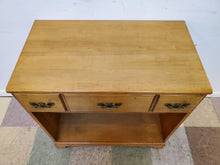 Load image into Gallery viewer, Vintage Salem Maple Bachelor Chest Console Table With Drawer and Shelf