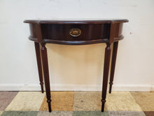 Load image into Gallery viewer, Modern Cherry Half Round Console Table With Drawer By Bombay Furniture