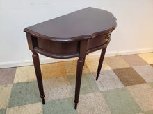 Load image into Gallery viewer, Modern Cherry Half Round Console Table With Drawer By Bombay Furniture
