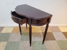 Load image into Gallery viewer, Modern Cherry Half Round Console Table With Drawer By Bombay Furniture
